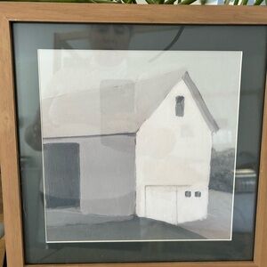 Hearth & Hand Rustic Barn Art in Gray and White